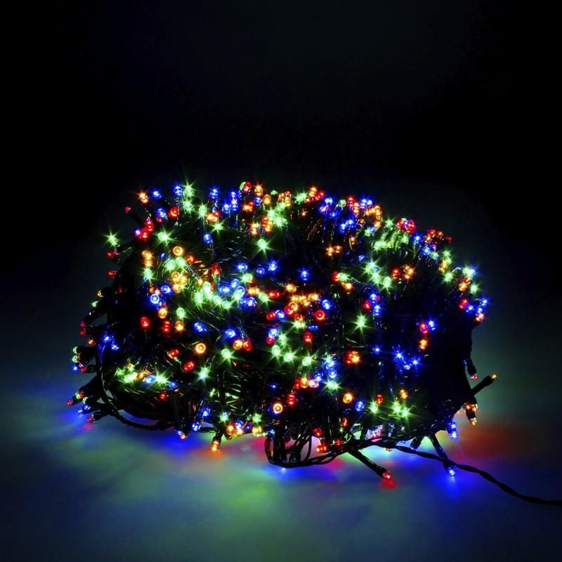 Guinalda Luces Navidad 1000 Leds Multicolor. Luz Navidad Interiores y Exteriores Ip44 AFT 05490200