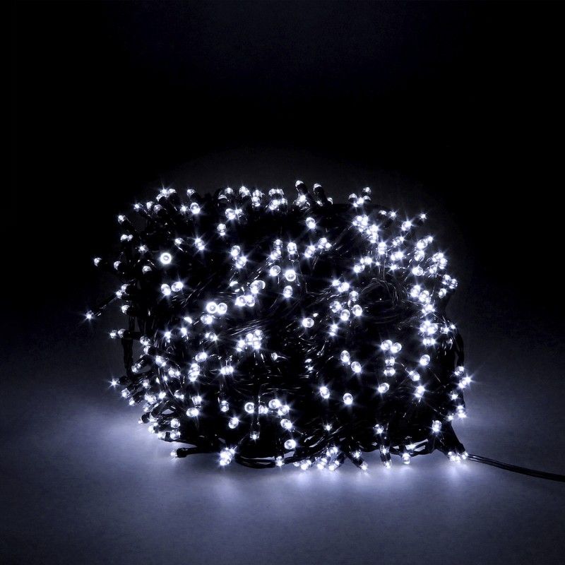 Guinalda Luces Navidad 1000 Leds Color Blanco Frio. Luz Navidad Interiores y Exteriores Ip44 AFT 05490205