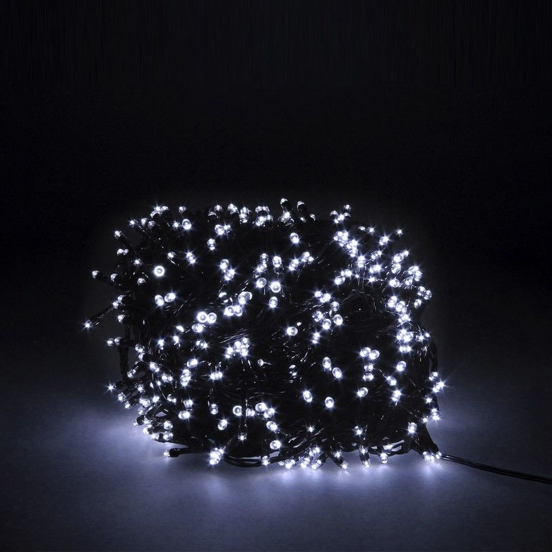 Guinalda Luces Navidad 500 Leds Color Blanco Frio. Luz Navidad Interiores y Exteriores Ip44 AFT 05490185