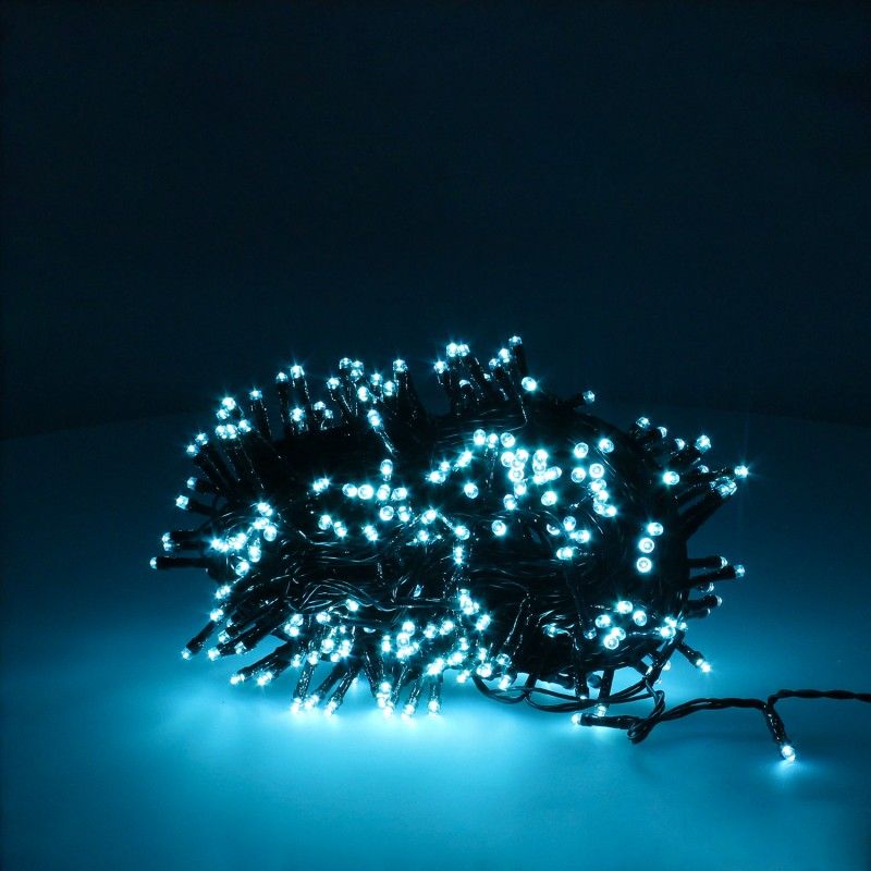 Guinalda Luces Navidad 300 Leds Color Azul Hielo. Luz Navidad Interiores y Exteriores Ip44 AFT 05490165