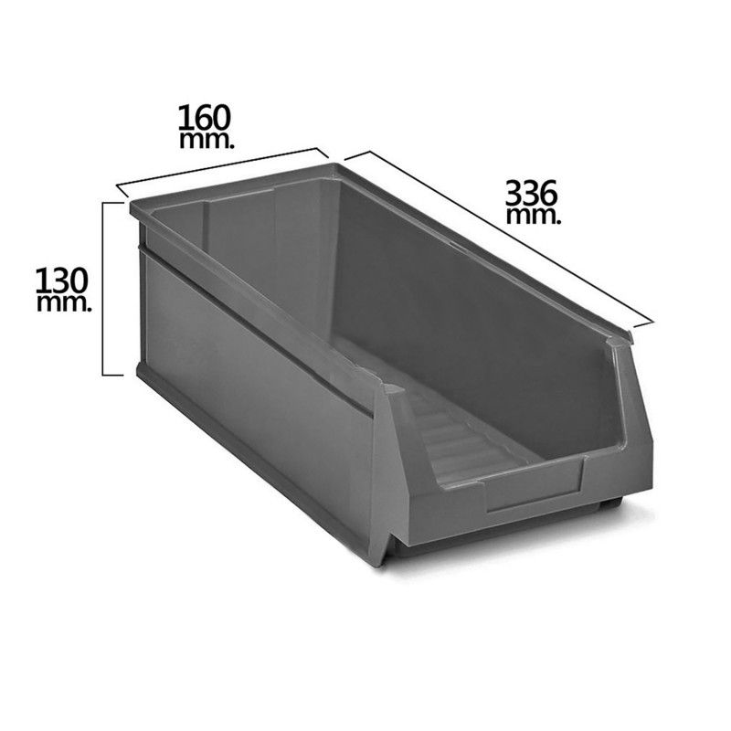 Gaveta Apilable Almacenamiento Gris Nº53  336x160x130 mm. AFT 21070067