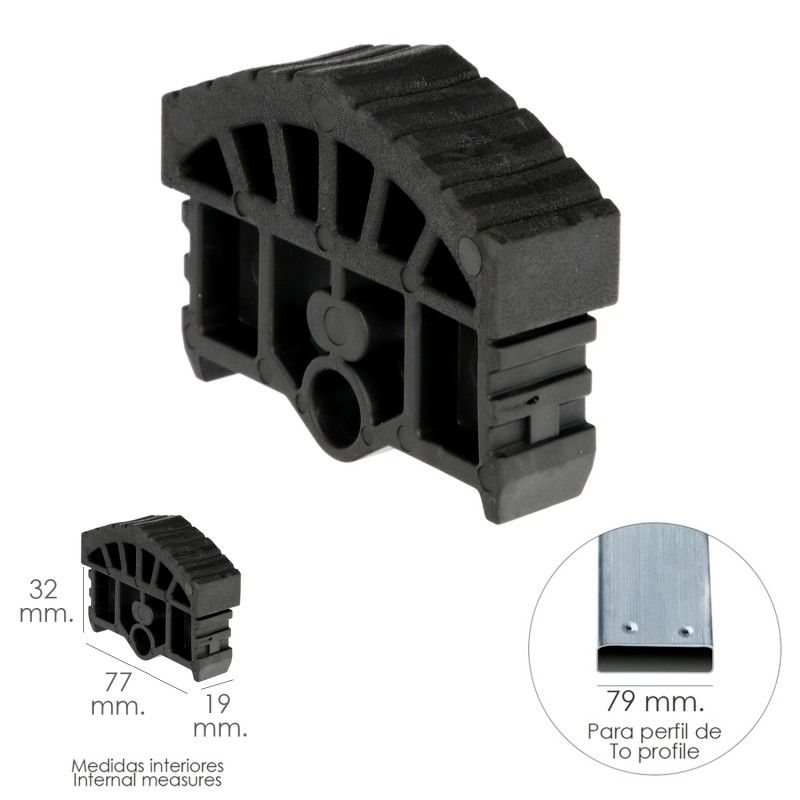 Extremidade da Escada Pronor 3 Secções e Escada de 2 Secções Com 12+12 Degraus (Perfil 79 mm.)