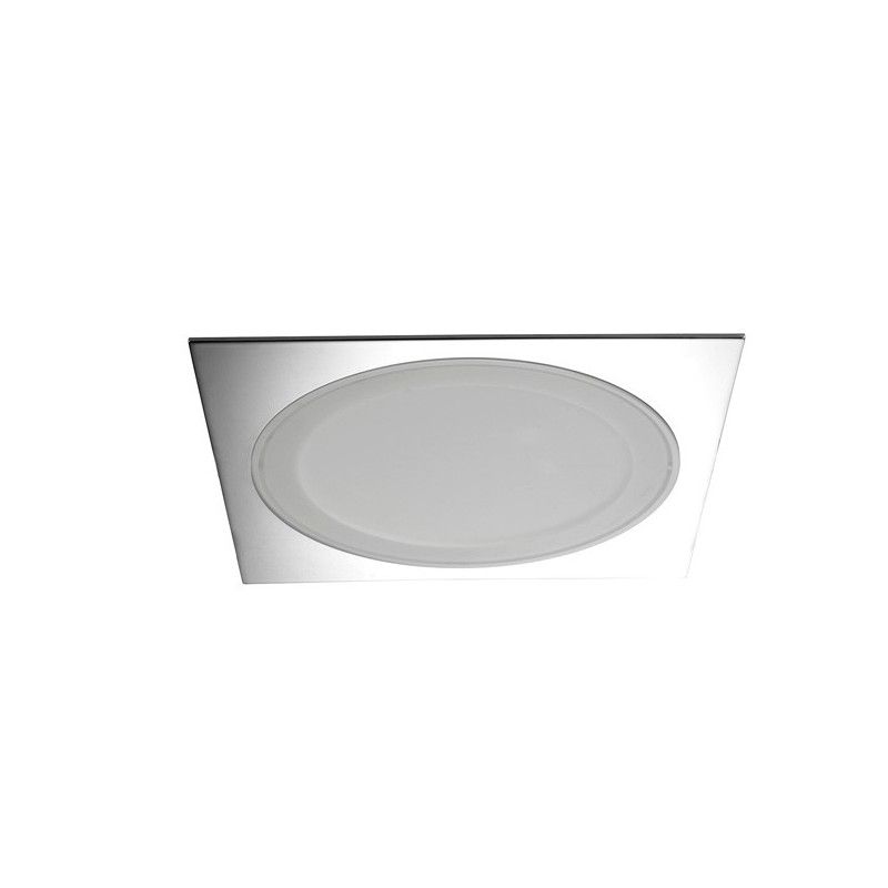 Downlight led Aret cuadrado cromo luz cálida y fría auxiliar