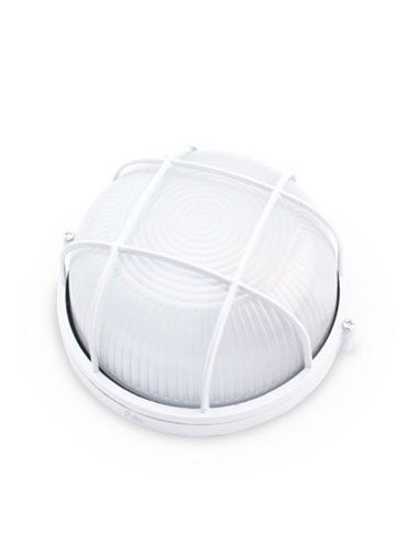 Round aluminum wall light with grid WHITE E27 GSC 0700783 GSC - 1