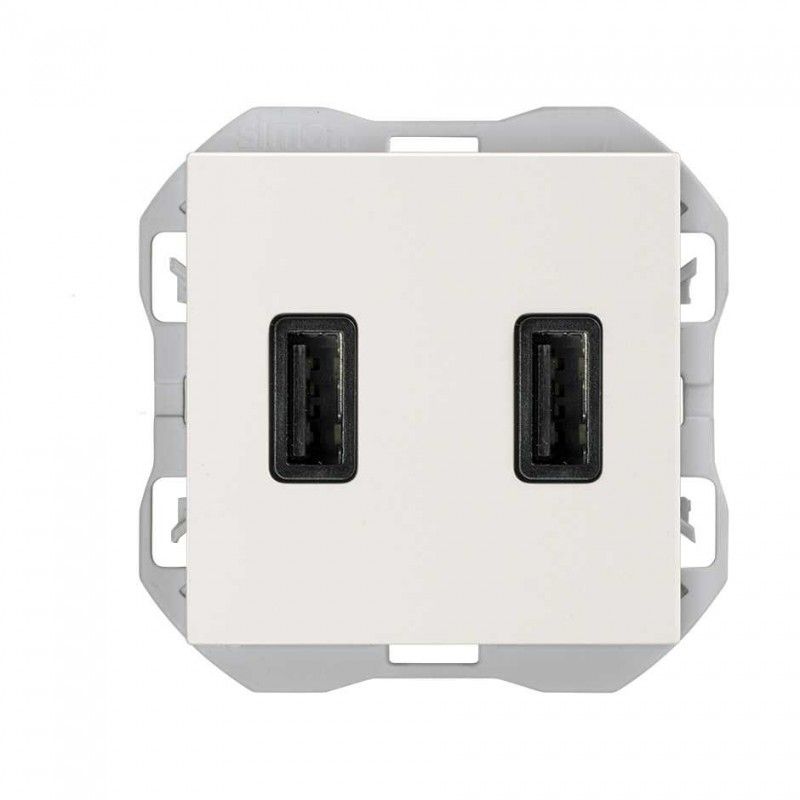 SIMÃO 270 | Carregador USB duplo A + A 3.1A Smartcharge branco 20000196-090