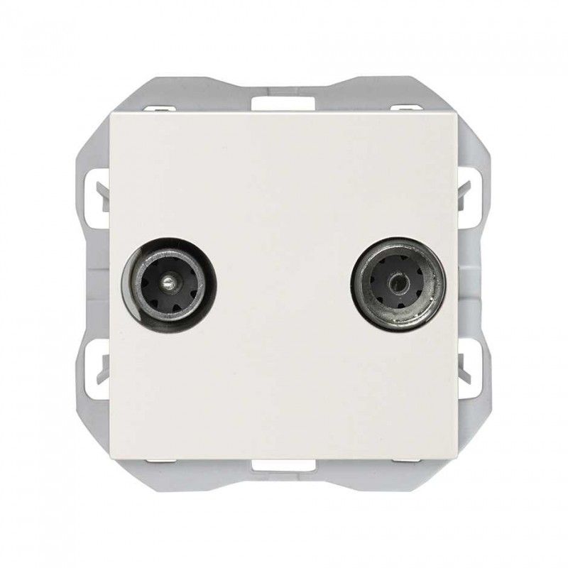 SIMON 270 | R-TV + SAT socket intermediate white 20000487-090