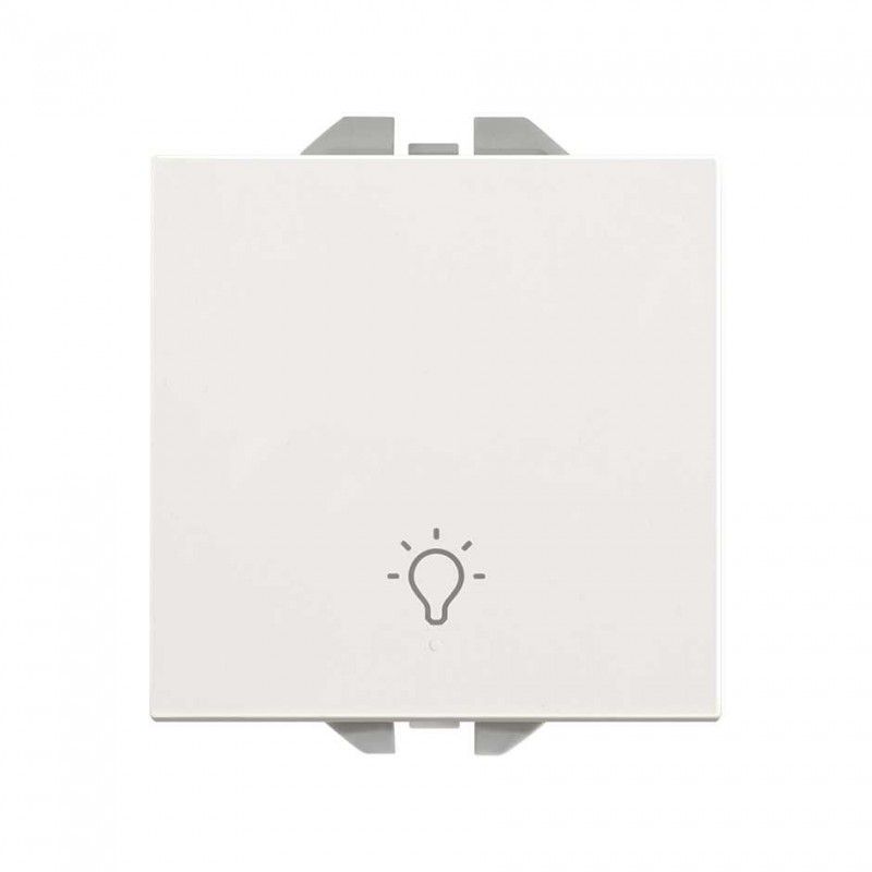 SIMON 270 | Pushbutton with light engraving 10A white 20000151-090