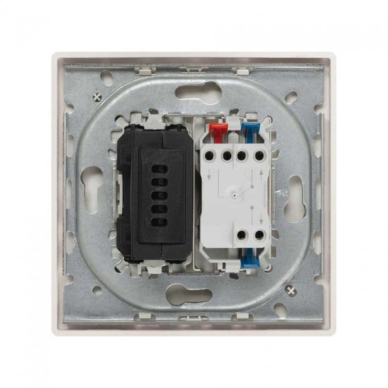 SIMON 270 | Push-button switch monoblock kit + USB charger A 2.1A SmartCharge white 27191610-090