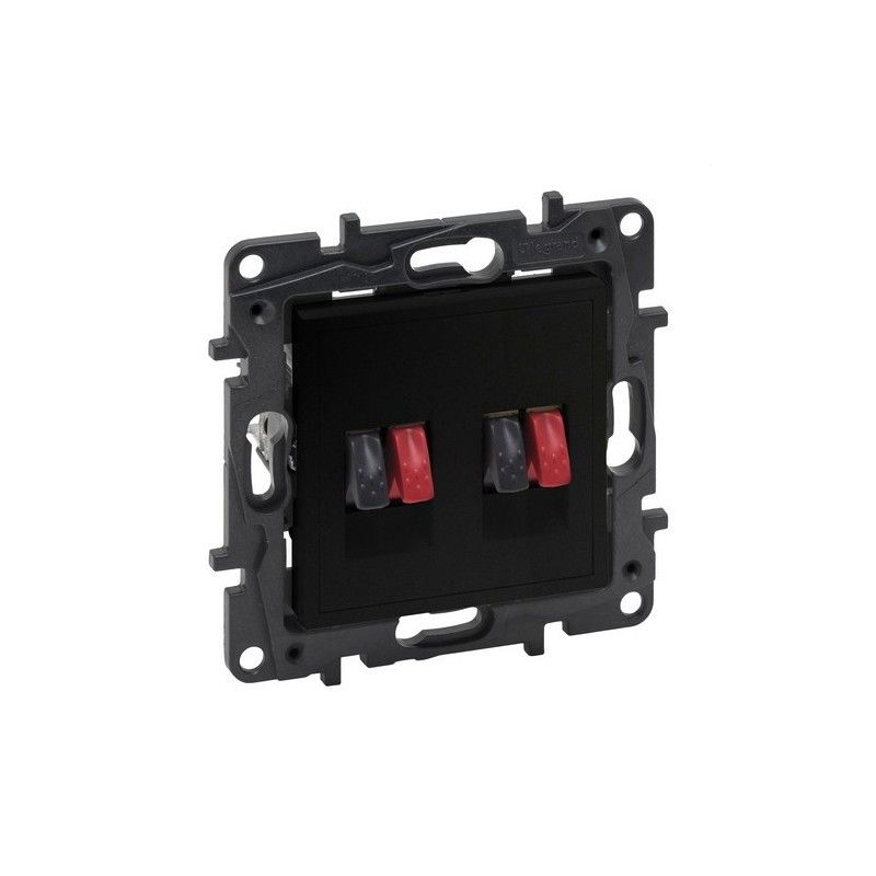 Base para altavoces Niloé Step, doble, negro mate LEGRAND 864549