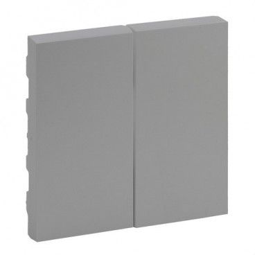 Tecla Niloé Step doble para interruptor y conmutador, aluminio LEGRAND 864305