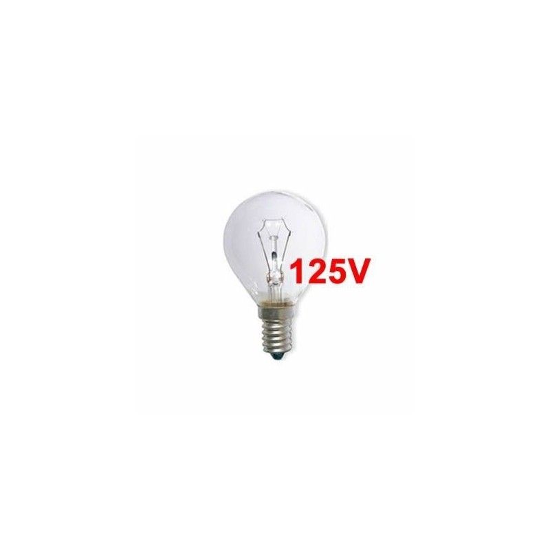 Lâmpada incandescente esférica transparente 60w e14 125v somente para uso industrial