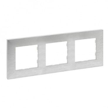Placa Niloé Step, 3 elementos, aluminio pulido LEGRAND 864873