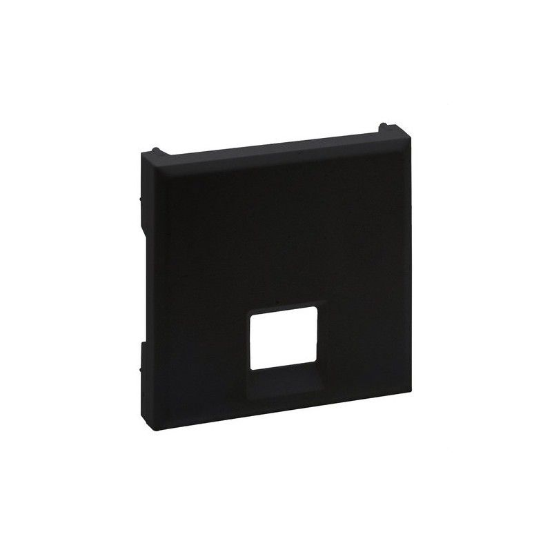 Frontal Niloé Step para bases telefónicas e informáticas RJ 45, negro mate LEGRAND 864542