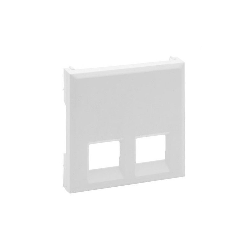 Frontal Niloé Step doble para bases telefónicas e informáticas RJ 45, blanco mate LEGRAND 864143