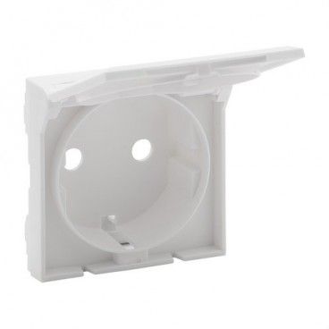 Frontal Niloé Step para base de corriente 2P+T, con tapa, blanco mate LEGRAND 864121