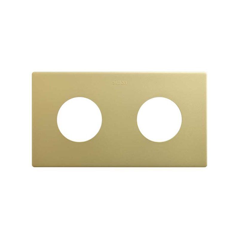 SIMON 270 | Minimal aesthetic frame for sockets with 2 copper elements 27110620-097