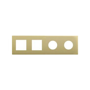 SIMÃO 270 | Moldura mínima com 4 elementos 2 soquetes + 2 módulos bronze 27190640-097
