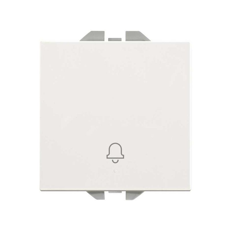 SIMON 270 | Bouton poussoir gravé cloche blanche 10A 20000152-090