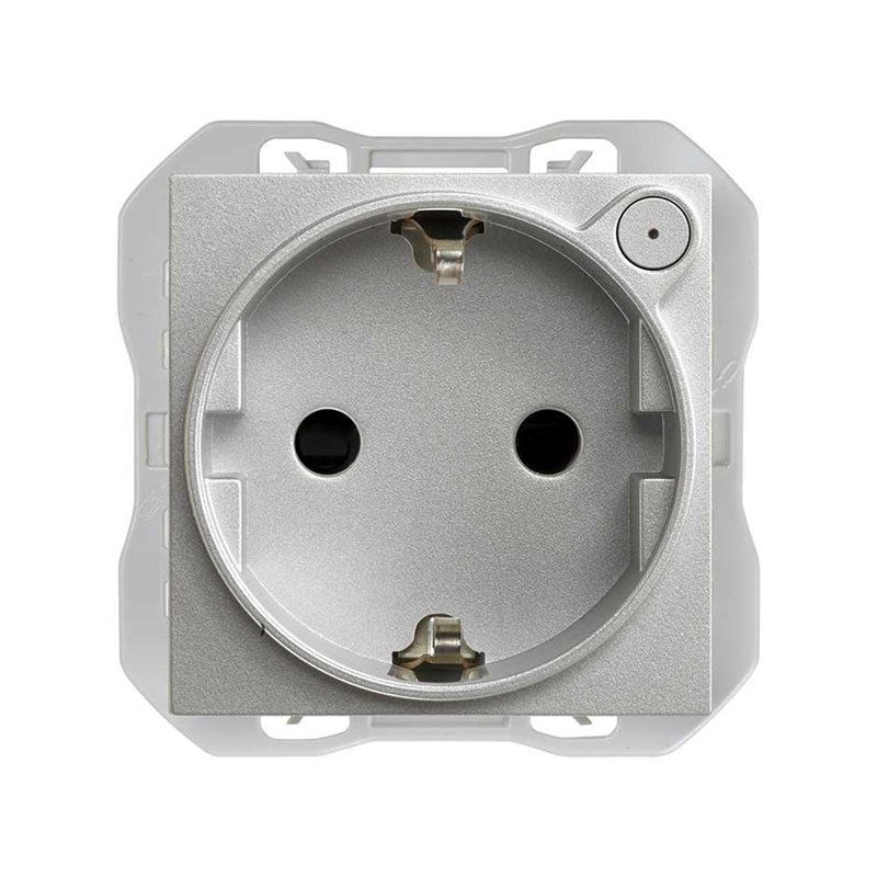 SIMON 270 | Socle de douille en aluminium Schuko iO 21000432-093