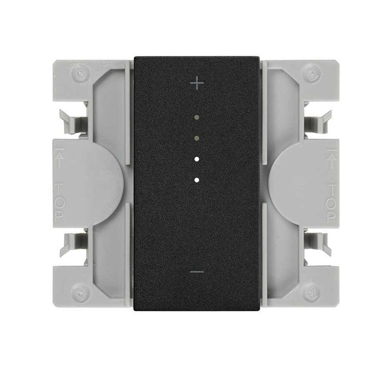 SIMON 270 | Master iO dimmable switch with matte black narrow button 21001121-098