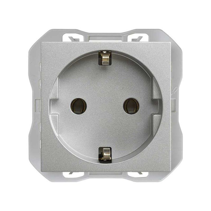 SIMON 270 | Schuko aluminum socket 20000432-093