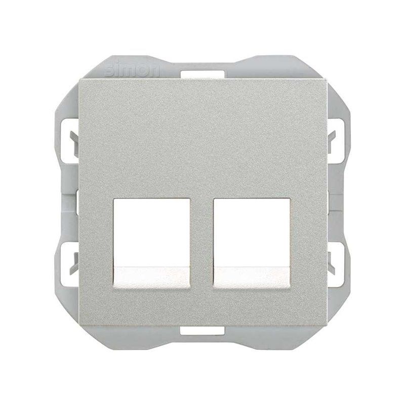 SIMON 270 | Double couvercle RJ45 sans connecteur en aluminium 20000088-093