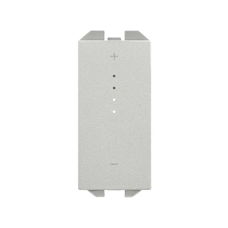 SIMON 270 | PWM iO dimmable switch with iO LED strip and narrow aluminum button 21001314-093