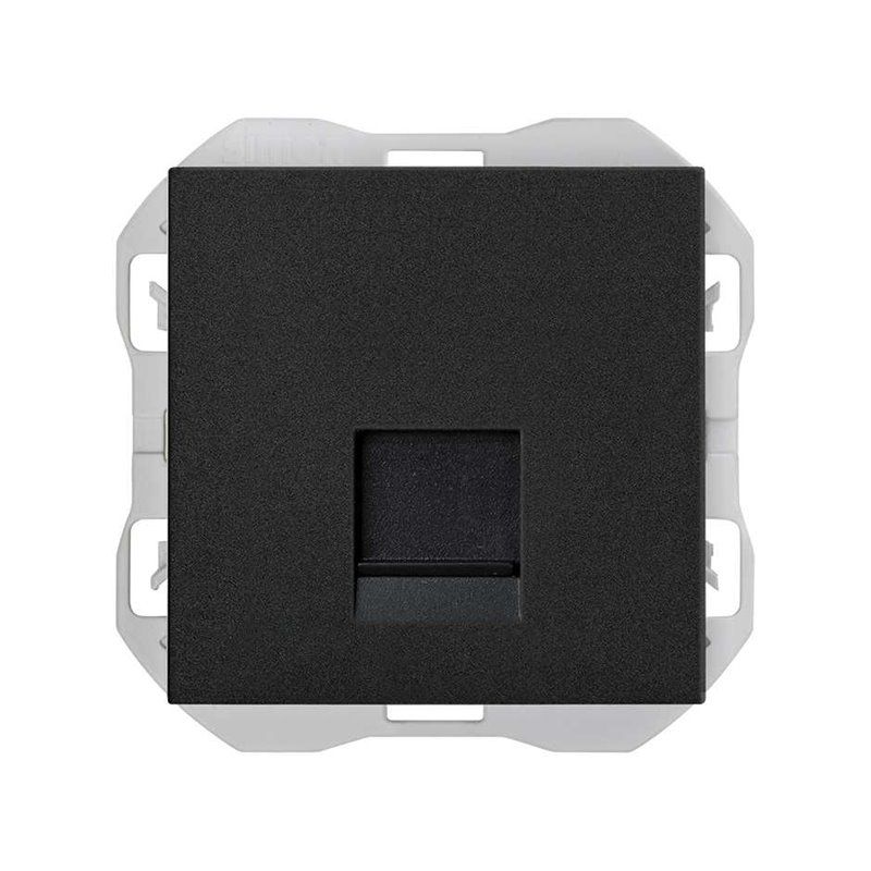 SIMON 270 | RJ45 cover with matte black connector 20000187-098