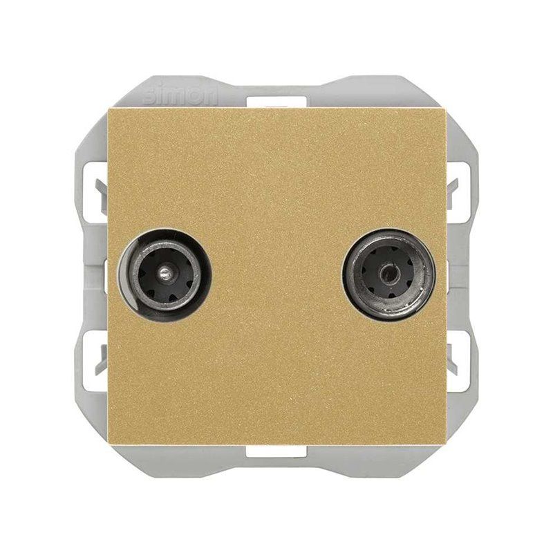 SIMON 270 | R-TV + SAT socket only gold 20000486-095