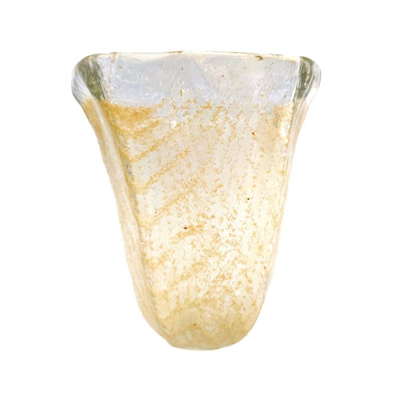 Abat-jour en verre Bell 13x14cm ambre 3,5cm bouche LTDE 445