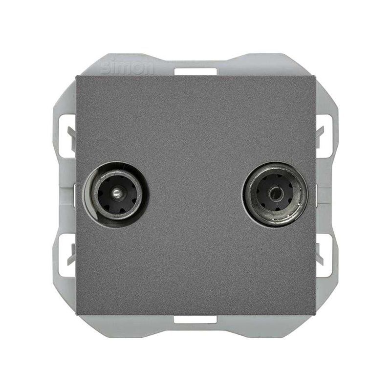 SIMON 270 | Titanium single R-TV + SAT socket 20000486-096