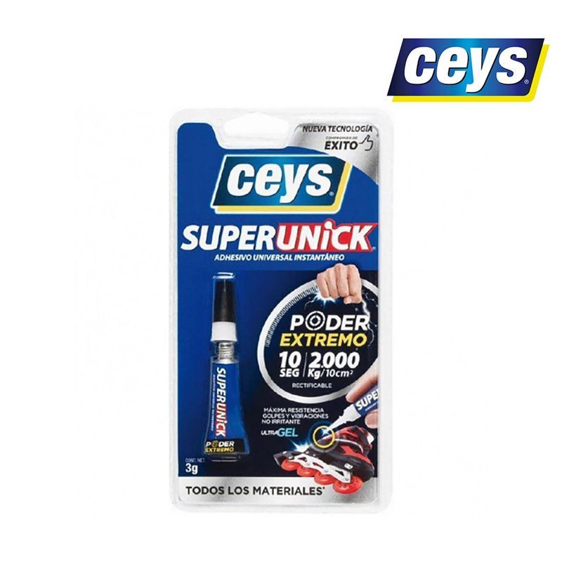 Adesivo Instantâneo CEYS UltraUnick - Extreme Power Mini Formato 3g 504286