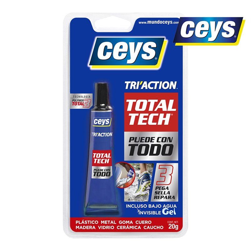 Adesivo Multiuso CEYS Tri'Action - Blister Padrão 20g 507219