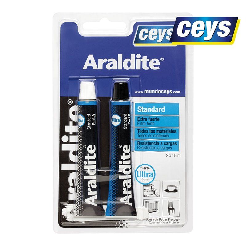 Adesivo Epóxi Araldite CEYS - Blister Grande Padrão 15+15ml 510107