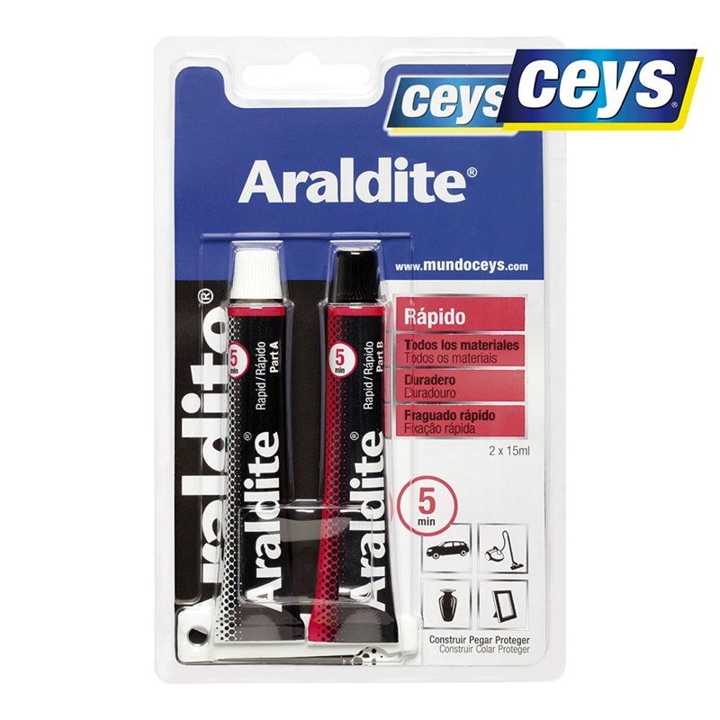 Adesivo Epóxi Araldite CEYS - Blister Grande Rápido 15+15ml 510207