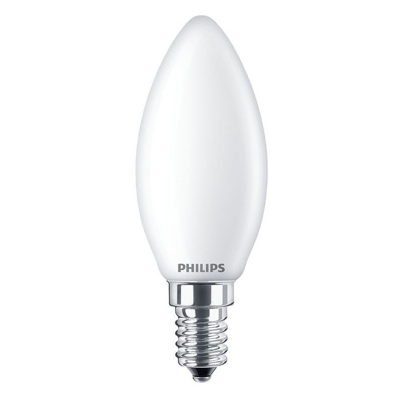 Bombilla de led de vela E14 4,3W 470Lm 2700K luz cálida PHILIPS 763398