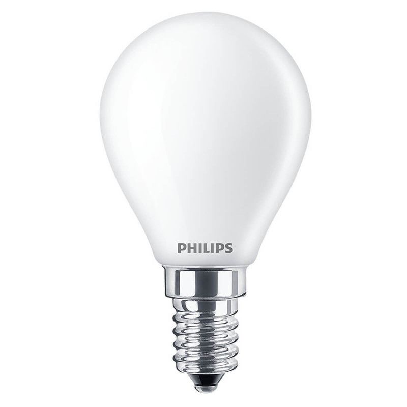 BOMBILLA ESFERICA LED E14 4,3W 470Lm 2.700k LUZ CALIDA PHILIPS