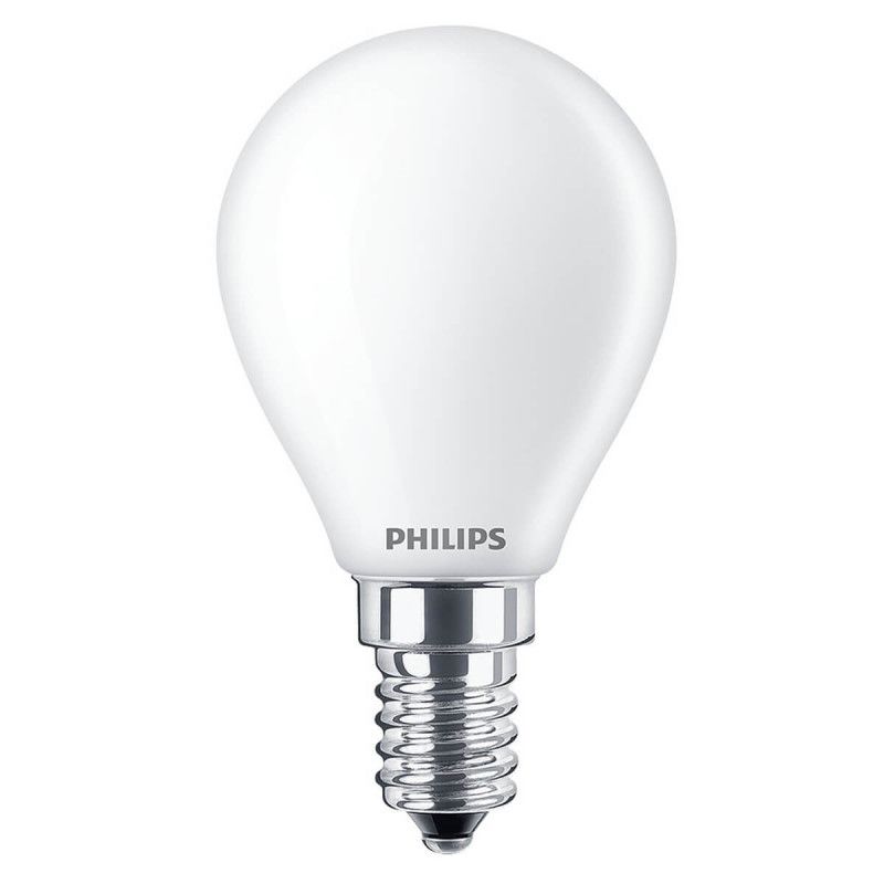 Philips bombilla led esferica E27 4,3w-40w 470 lumen calida 2700k