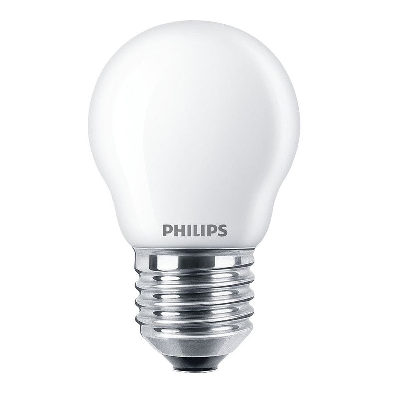 BOMBILLA ESFERICA LED E27 4,3W 470Lm 2.700k LUZ CALIDA PHILIPS