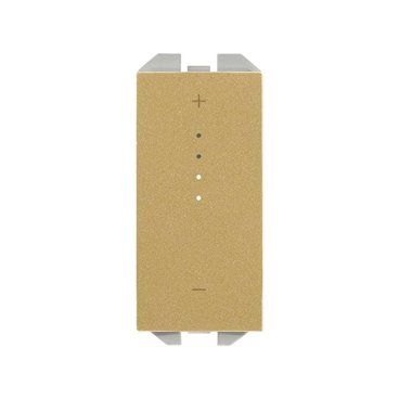 SIMON 270 | PWM iO dimmable switch with iO LED strip and narrow gold button 21001314-095