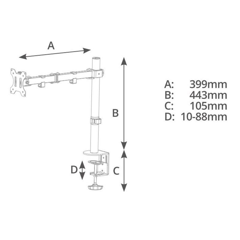 Soporte TV/monitor con brazo articulado 13 a 32 -Mercantil Eléctrico