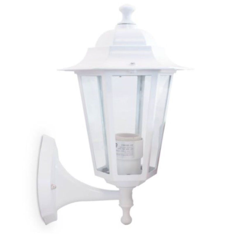 Farol jardin alum.brazo abajo E27 60W Blanco                                                        