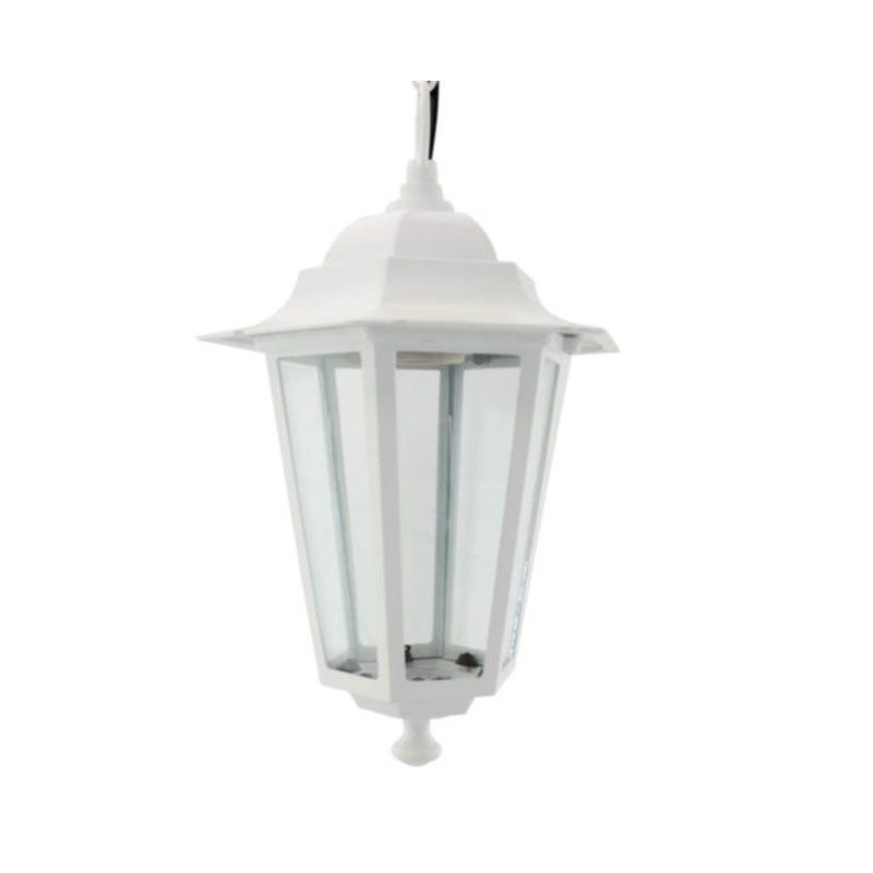 Farol de jardín Aluminio colgante E27 60W - Blanco                                                  