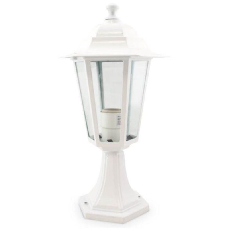 Farol de jardín Aluminio sobremuro E27 60W - Blanco                                                 