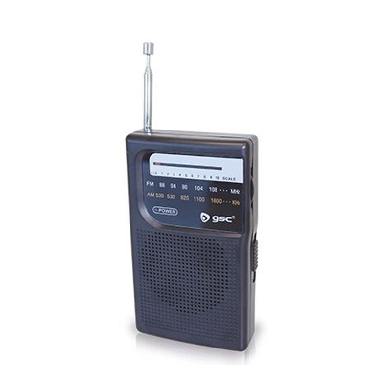 Radio vertical portátil 2xAA 118x28x70mm                                                            