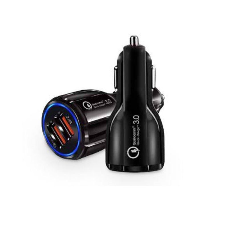 Cargador mechero coche 2 USB QC3.0 + 2.4A                                                           