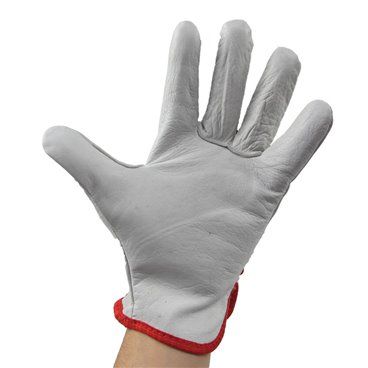 Guantes Trabajo Piel FLOR 8" Con Colgador (Par)