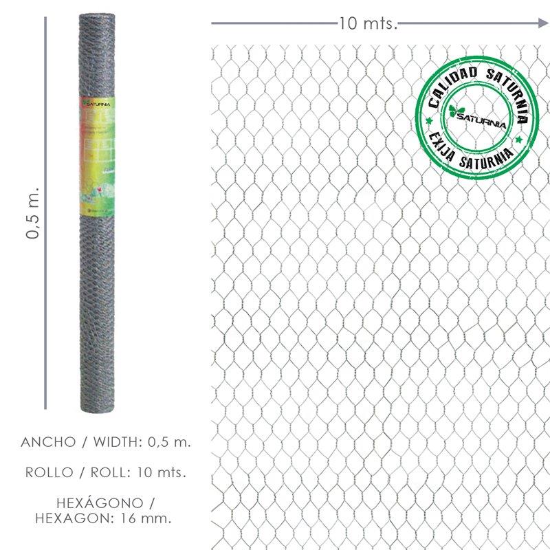 Treliça de Torção Tripla 16/50 cm. Rolo 10 Metros Uso Doméstico