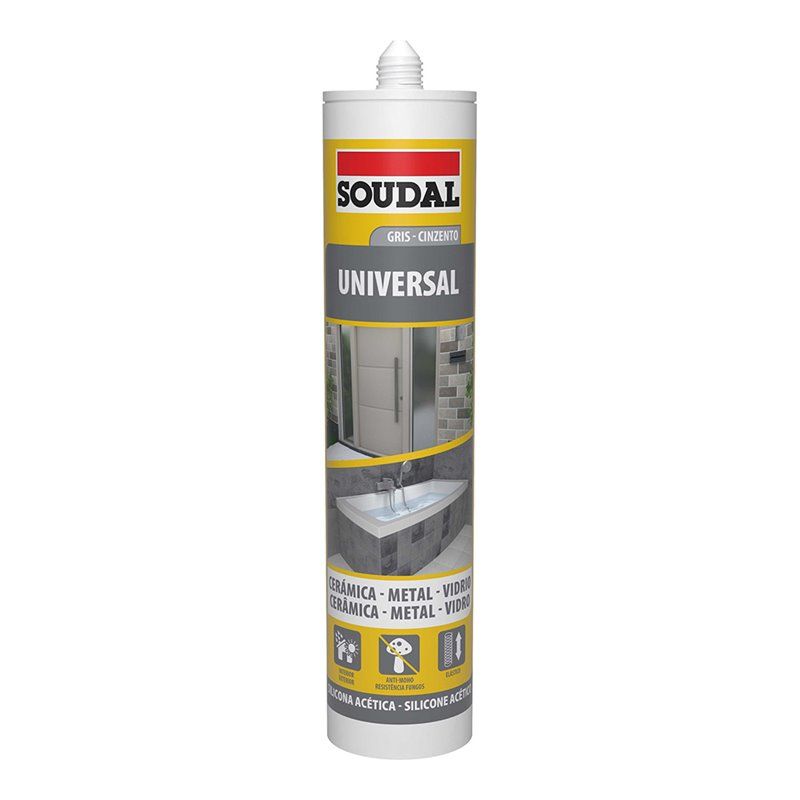 Silicona universal gris 280ml 115927 soudal