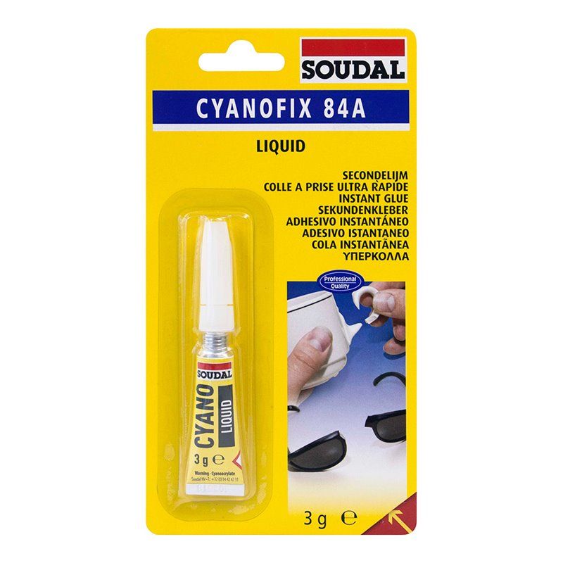 Adesivo Universal Instantâneo de Cianoacrilato SOUDAL 3g 100072